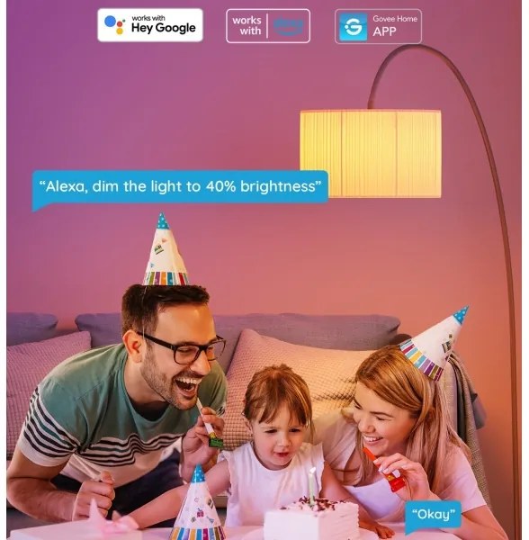 Govee - LED RGBWW Fényerőszabályozható izzó Smart E27/12W/230V 2700-6500K Wi-Fi