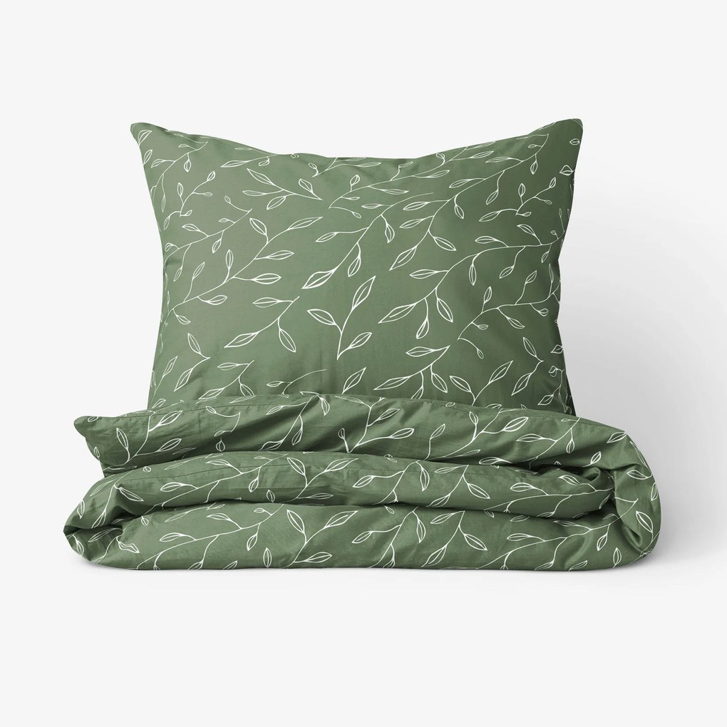 Goldea pamut ágyneműhuzat - tealevél mintás 200 x 200 és 2db 70 x 90 cm