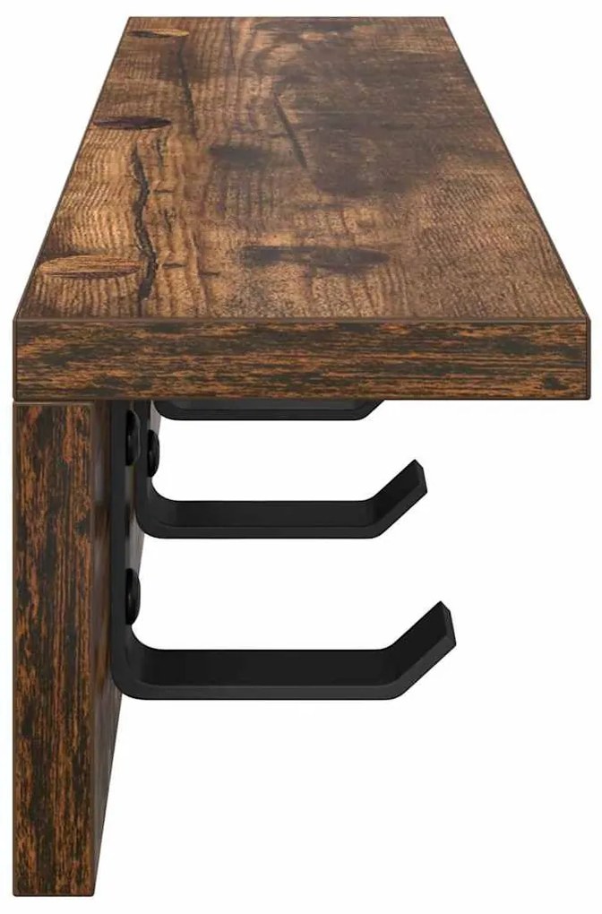 Fali Kabáthorog Füstölt tölgy 60 x 10.5 x 10.5 cm Faanyag