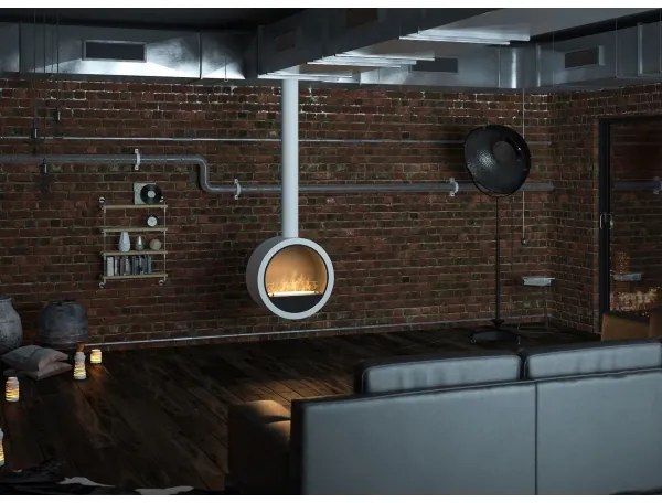 InFire - Függő BIO kandalló á. 70 cm 3kW fehér