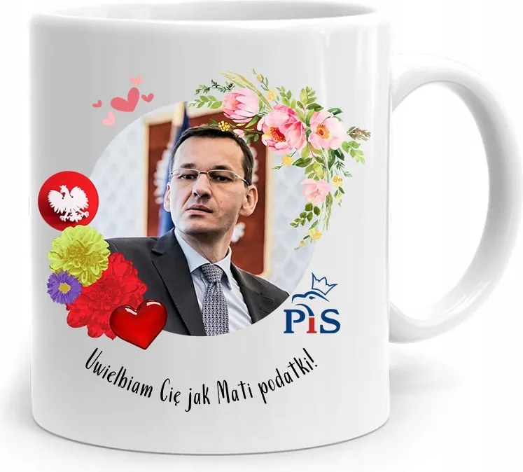 Bögre Politikus Miniszterelnök Mateusz Morawiecki Pis