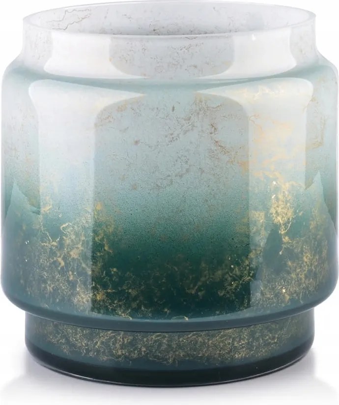 Üveg virág váza Luxury Green Cristie