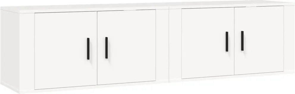 vidaXL 2 db fehér falra szerelhető TV-szekrény 80 x 34,5 x 40 cm