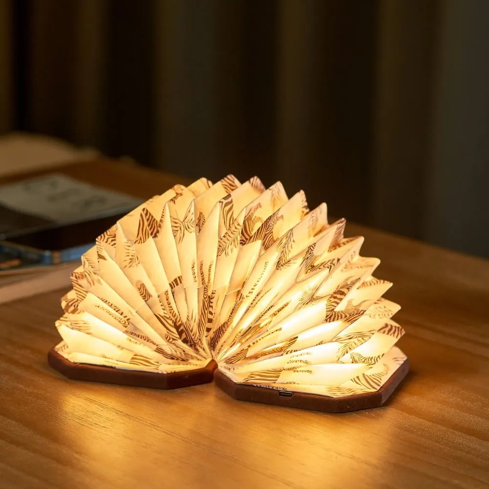 Sötétbarna szabályozható asztali lámpa (magasság 3,5 cm) Velvet Accordion – Gingko
