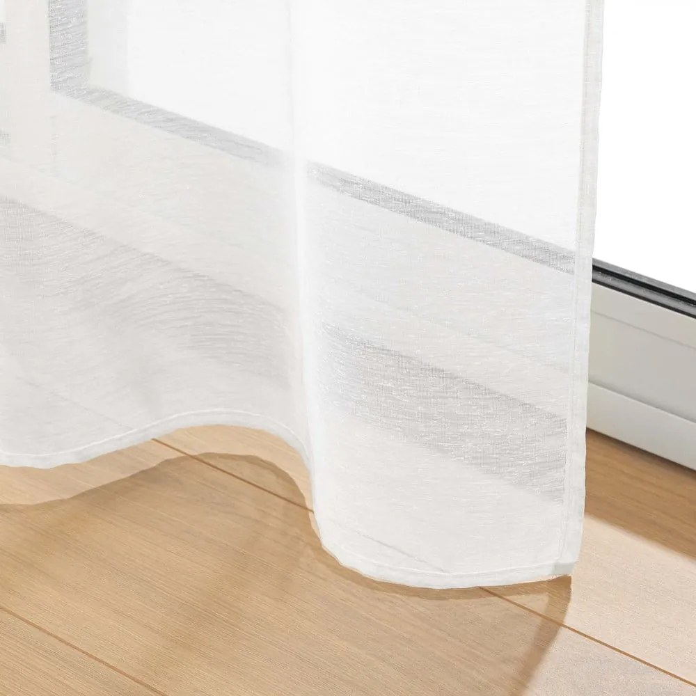 Fehér voile fényáteresztő függöny 400x240 cm Lissea – douceur d'intérieur