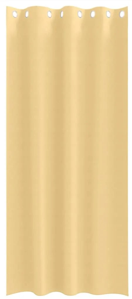 Függönyök függönyökkel 2 pcs Bézs 260x140cm Poliészter