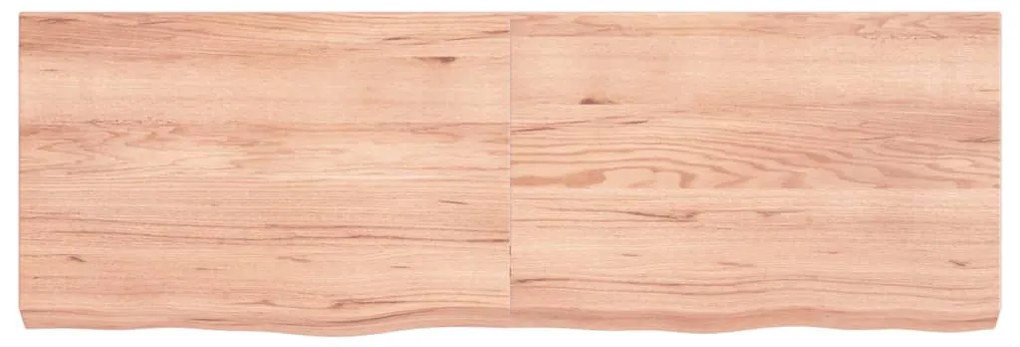 világosbarna kezelt tömör tölgyfa asztallap 120x40x(2-6) cm