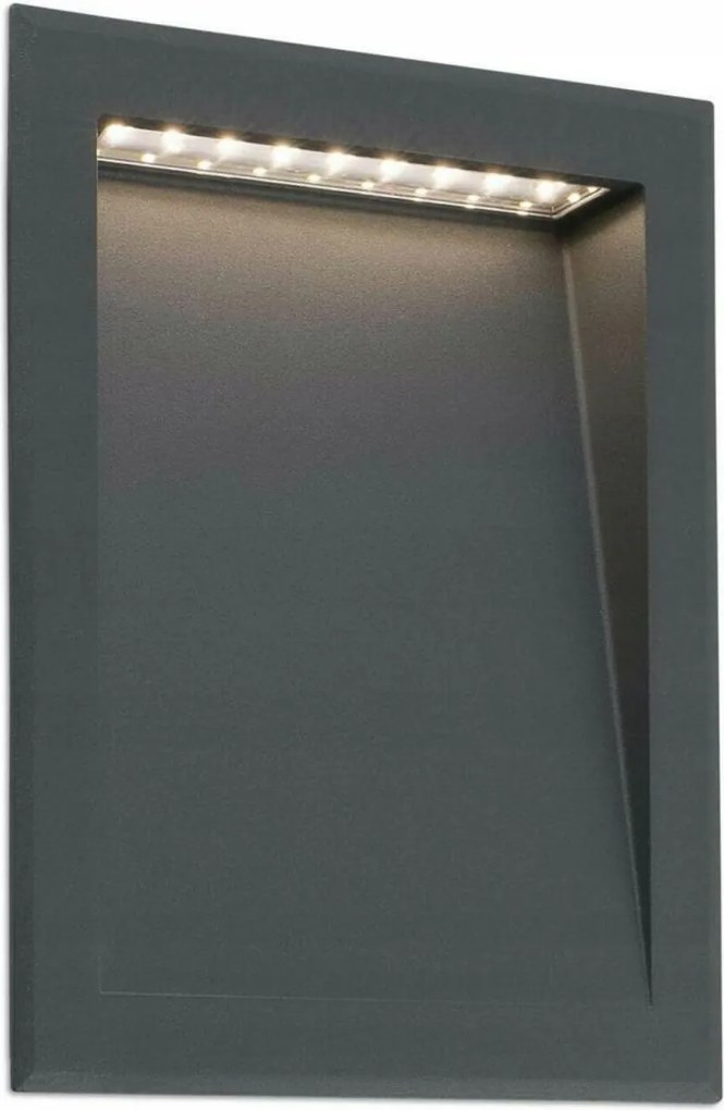 Faro Soun 193 süllyesztett Led fali lámpa, IP65, 8W, sötétszürke