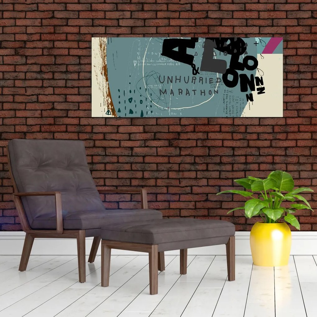 Kép - Repülő léggömb szivárvánnyal (120x50 cm)
