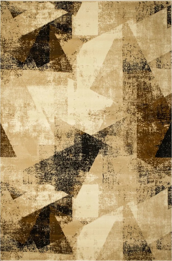 200x290 cm Szőnyeg Rose Barna Bézs Háromszög Alakú Krém