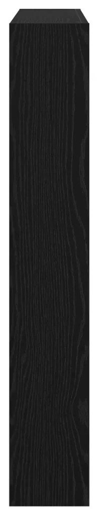 LED-es Fejtámla Szekrény Musta tammi 122 x 17 x 102 cm Faanyag