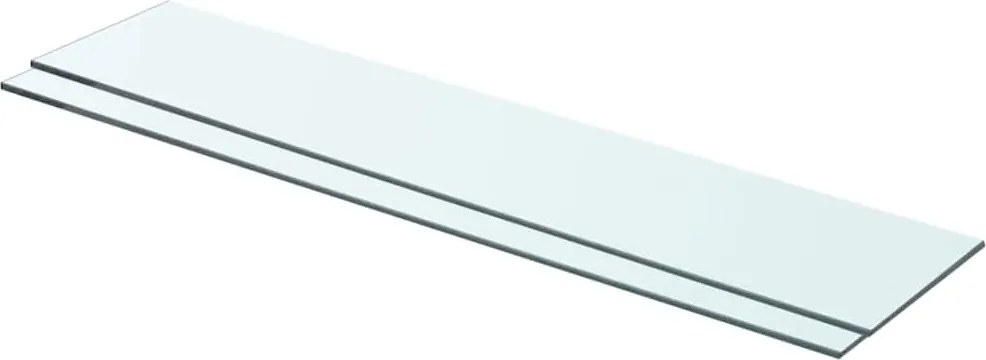 vidaXL 2 db átlátszó üveg paneles polc 70 x 15 cm