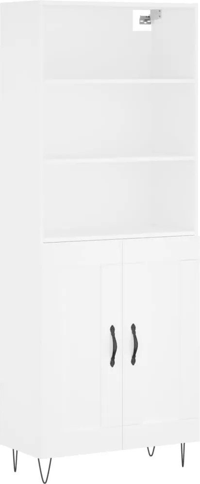 vidaXL fehér szerelt fa magasszekrény 69,5 x 34 x 180 cm