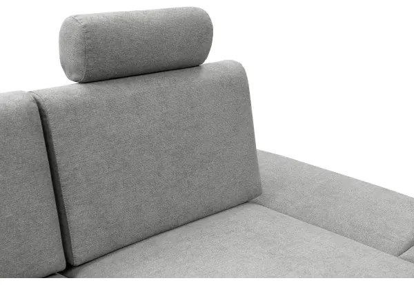 Ággyá nyitható kárpitozott L-alakú sarokülőgarnitúra AVESTA jobb oldali szürke