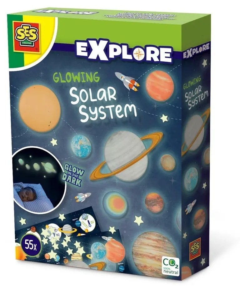 Ses EXPLORE - világító bolygók, öntapadós