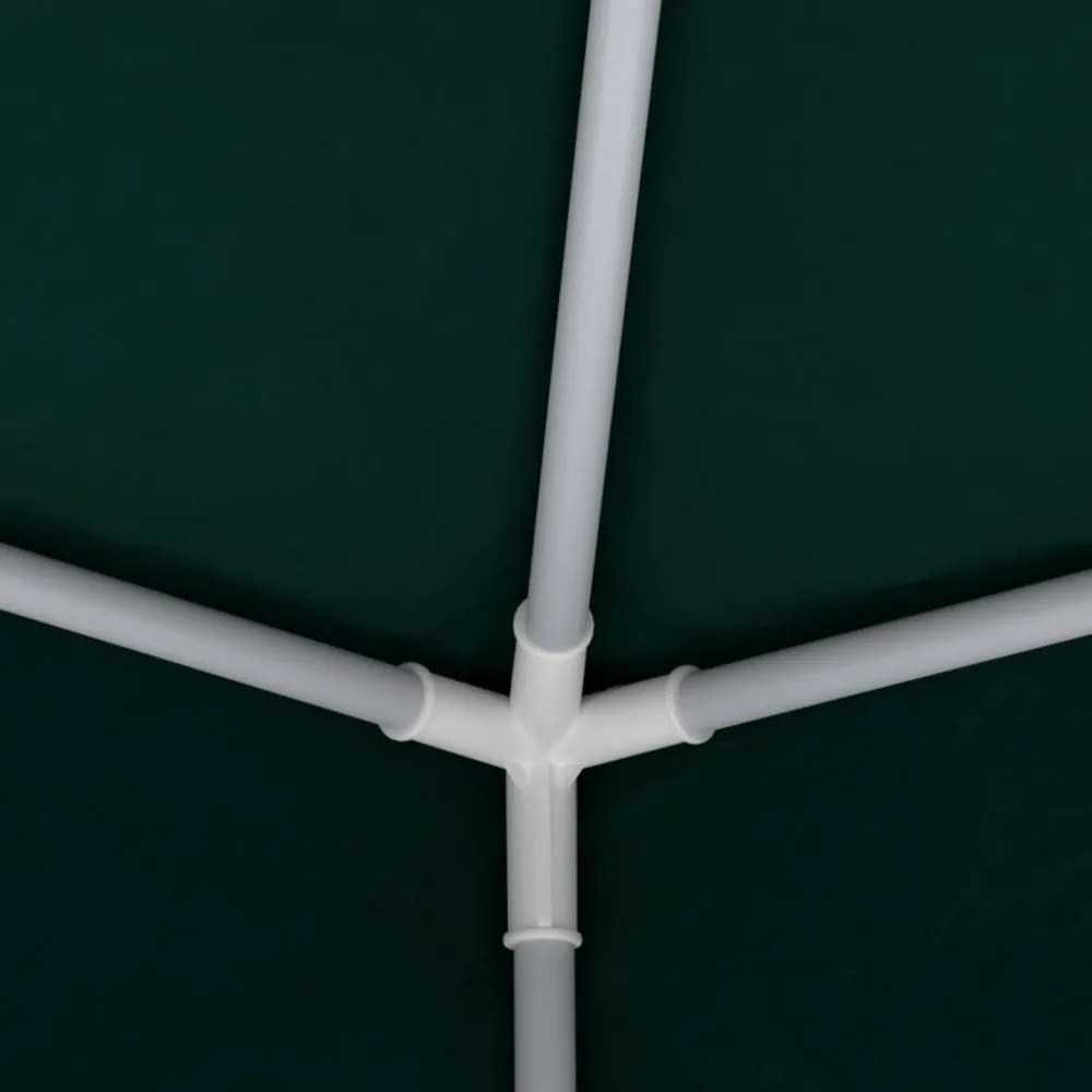 zöld rendezvénysátor oldalfalakkal 2,5 x 2,5 m 90 g/m²