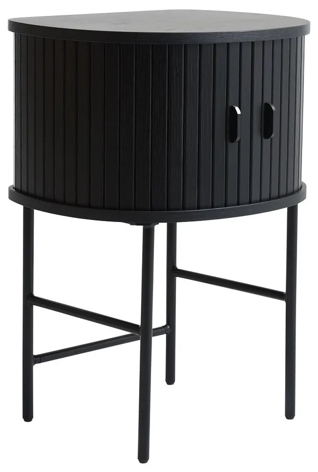 Fekete éjjeliszekrény Nola – Unique Furniture