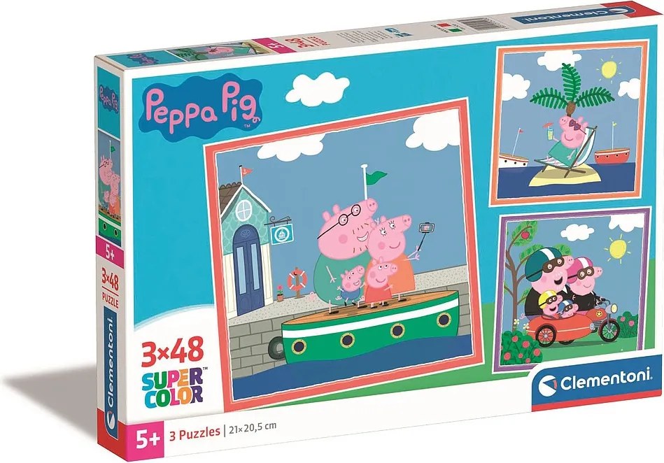 Peppa malac Relaxing 3x48 db-os puzzle Clementoni