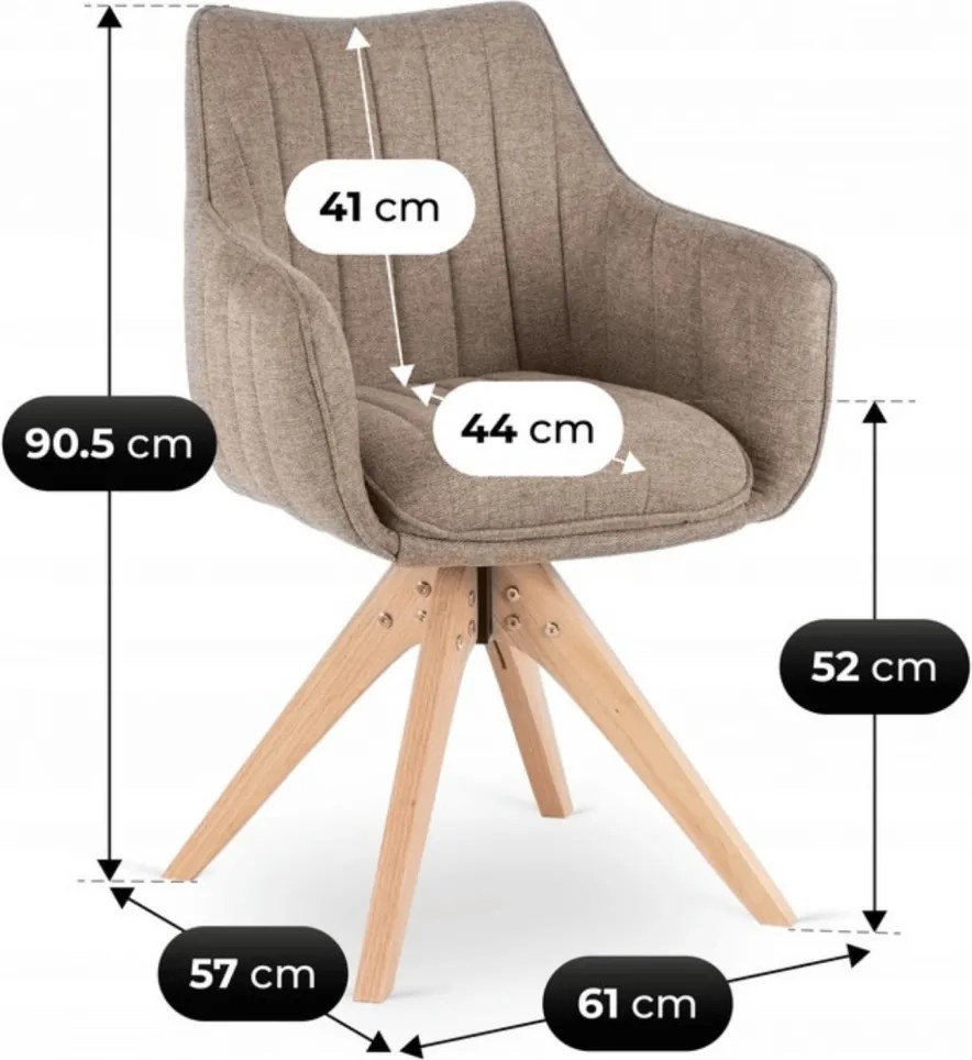 LEMON forgószék, bézs