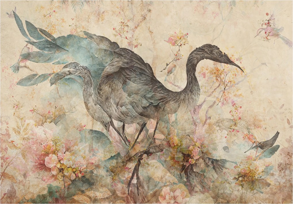 Fotótapéta flizelina Darvak virágokkal Elegancia és harmónia 300x210 +ragasztó