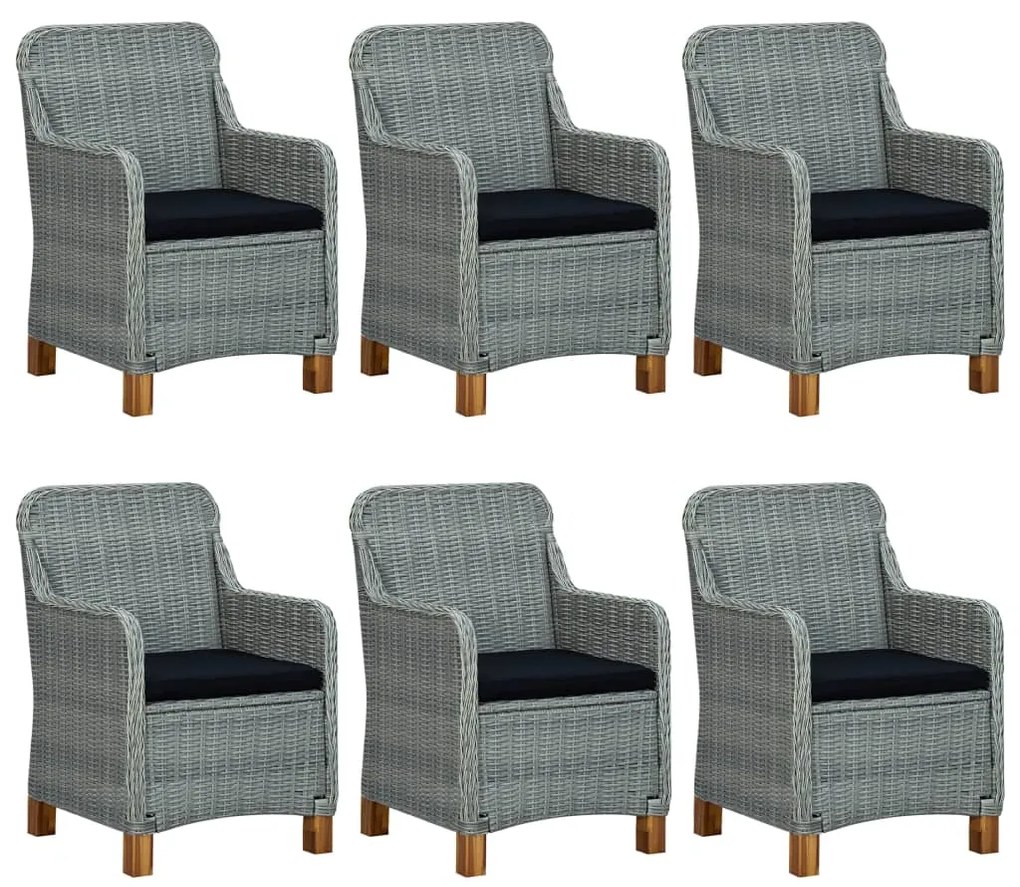 vidaXL 9 részes világosszürke kerti étkezőgarnitúra