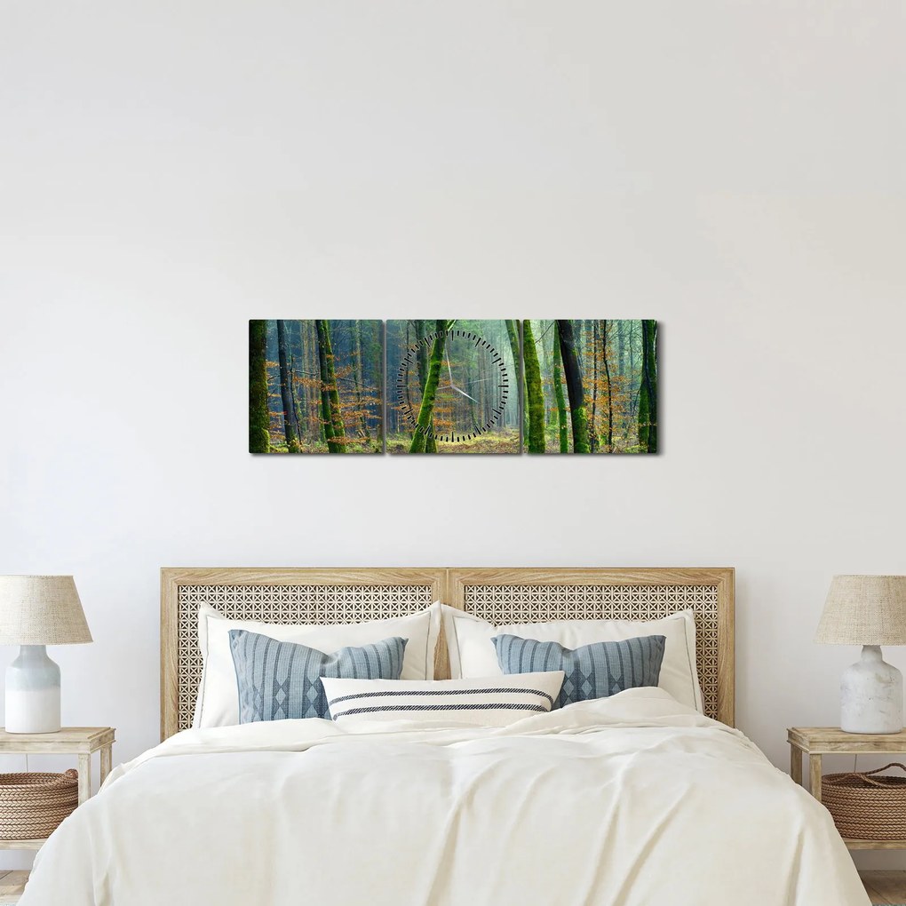 Az erdő képe (órával) (90x30 cm)
