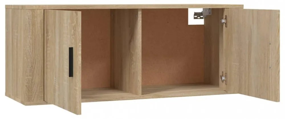 2 db sonoma tölgy színű fali TV-szekrény 100 x 34,5 x 40 cm