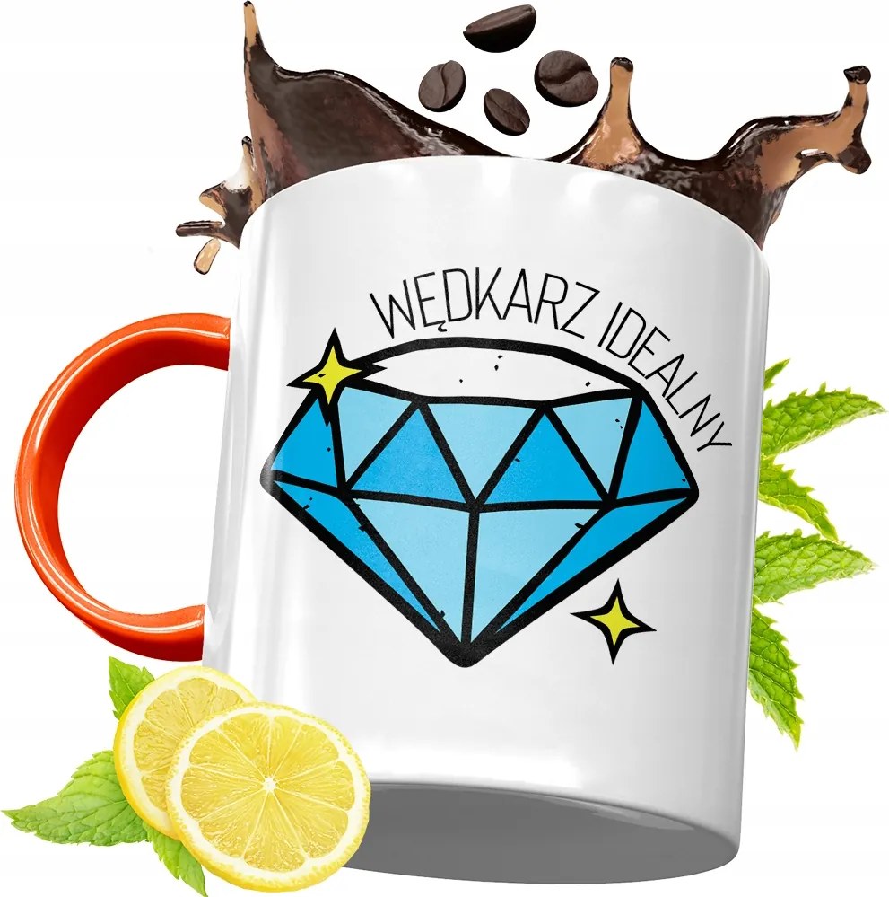 Narancssárga Bögre Horgászoknak Ajándék fényképes nyomtatással