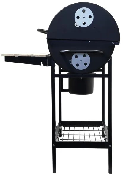 Faszenes grillsütő fekete/fa