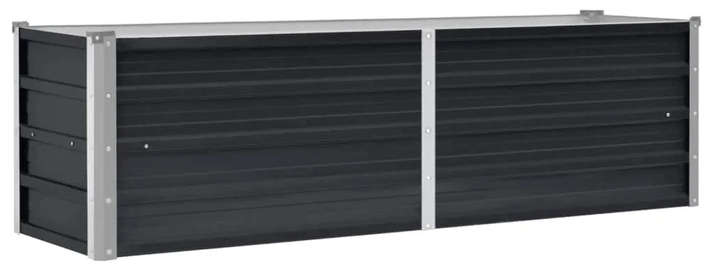 vidaXL antracitszürke horganyzott acél kerti magaságyás 160x40x45 cm