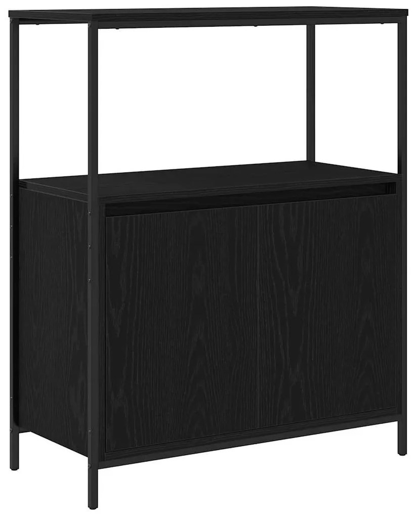 fekete tölgy fürdőszobaszekrény polcokkal 76,5x35x95 cm