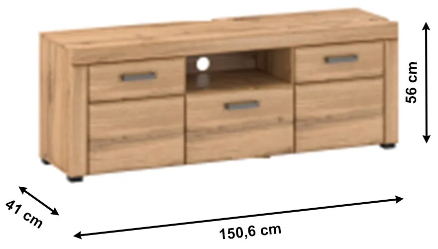 TV asztal Palper B (appalache tölgy). 1034186