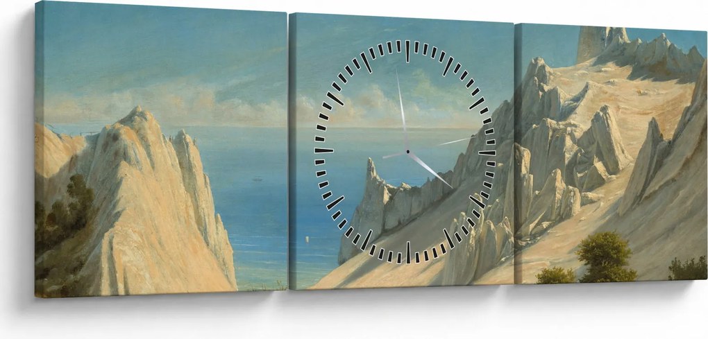 Kép - Georg Emil Libert, View of Sommerspiret, the Cliffs of Møn, reprodukciók (órával) (90x30 cm)