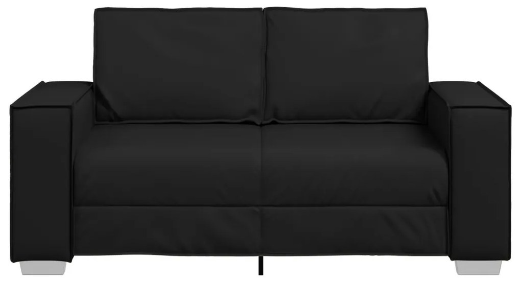 Kétszemélyes kanapé Fekete 120 cm Műbőr