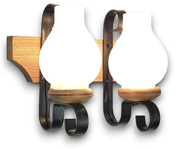 Brilagi - Fali lámpa QUEEN 2xE14/40W/230V bükkfa