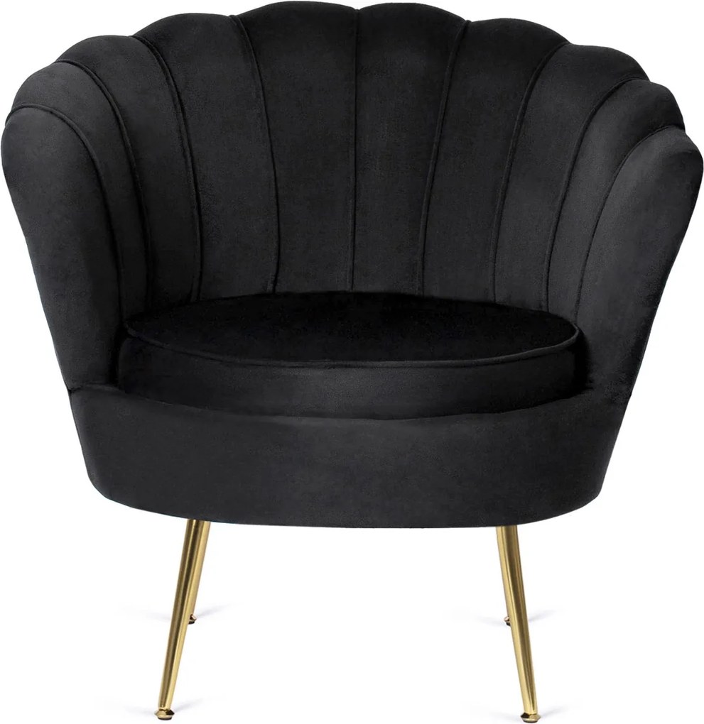 Fotel fekete színben, velúr kárpittal. ANGEL