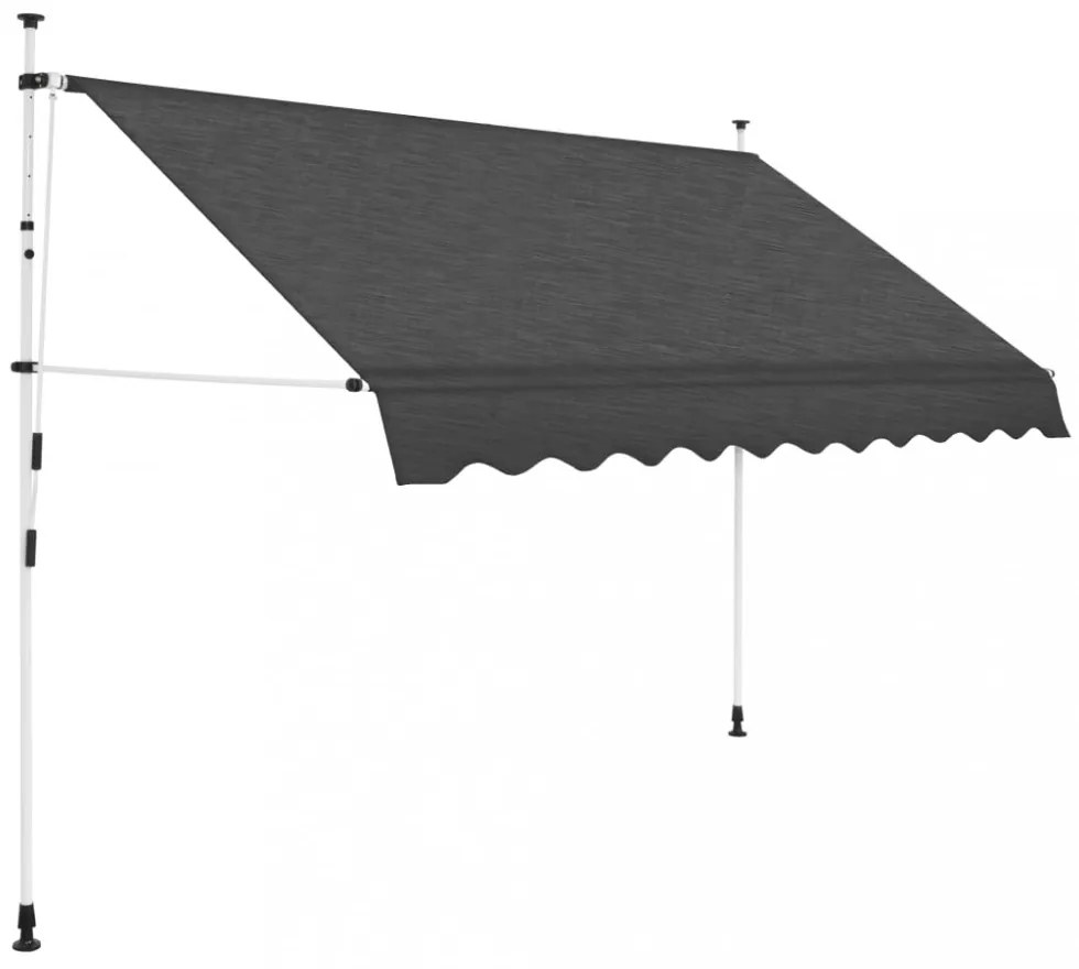 kézzel feltekerhető antracit napellenző 250 cm