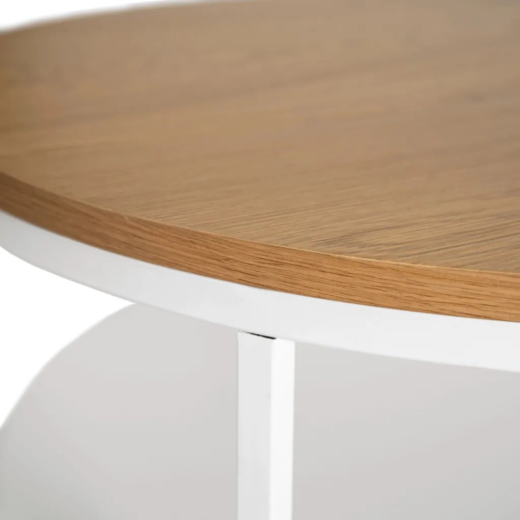 Dohányzóasztal Tölgy/Fehér Színben. BEST