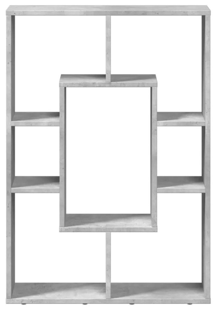 betonszürke szerelt fa könyvespolc 63 x 20 x 90 cm