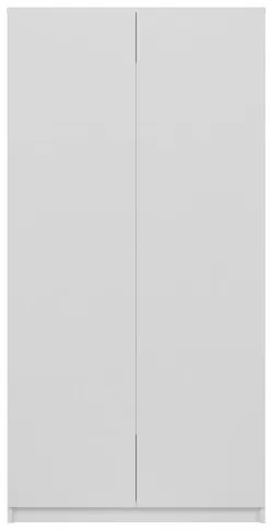 SD-90 gardróbszekrény akasztós és polcos résszel, fehér