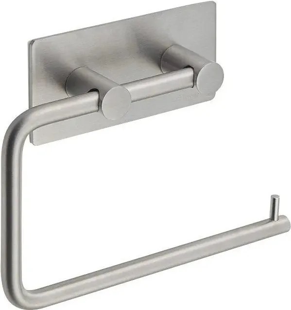 WC-papír tartó, öntapadós, matt rozsdamentes acél