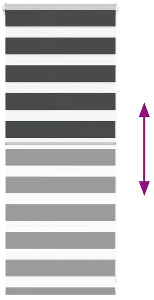 zebrafüggönnyel fekete szövetszélesség 55,9 cm poliészter