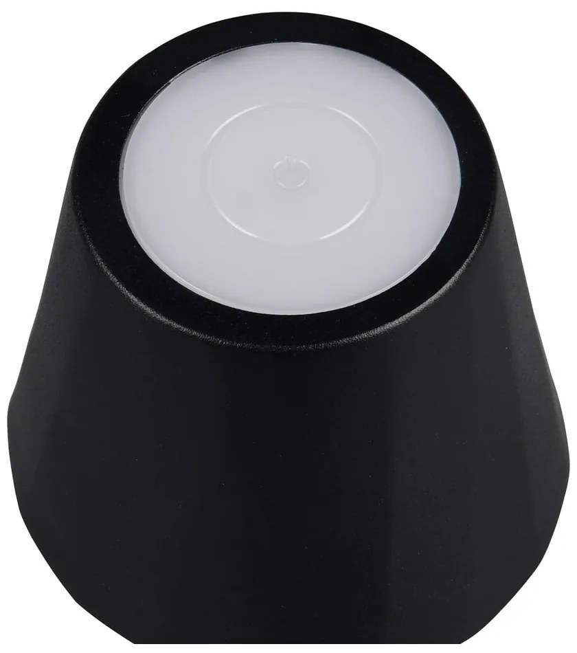 Matt fekete LED asztali lámpa fém búrával (magasság 21 cm) Diaz – Reality