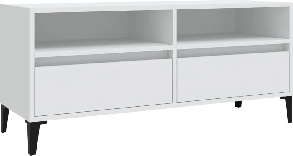 vidaXL fehér szerelt fa TV-szekrény 100x34,5x44,5 cm