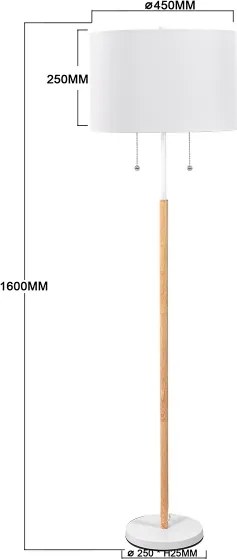 Állólámpa FOGO 2xE27/15W/230V fehér/bézs