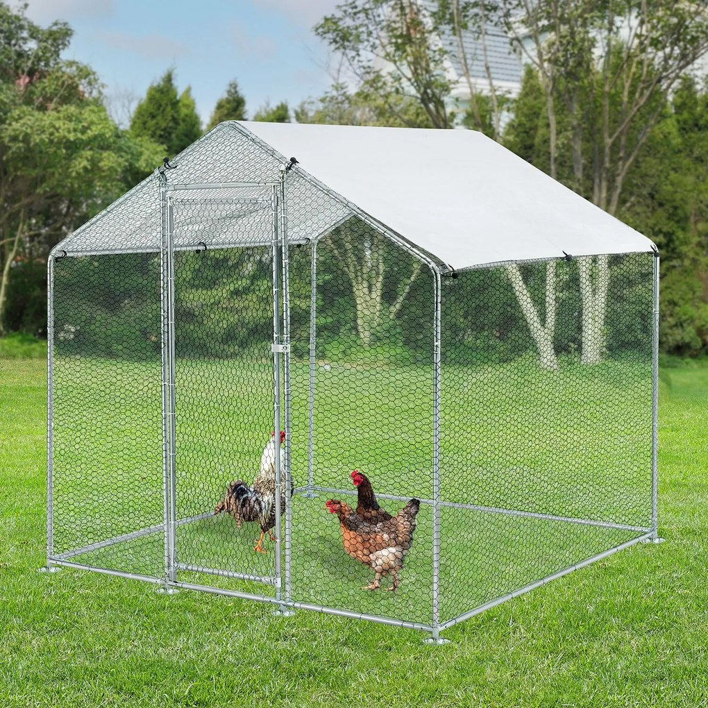 Juskys Kültéri tyúkól ketrec - 2x2x2 m