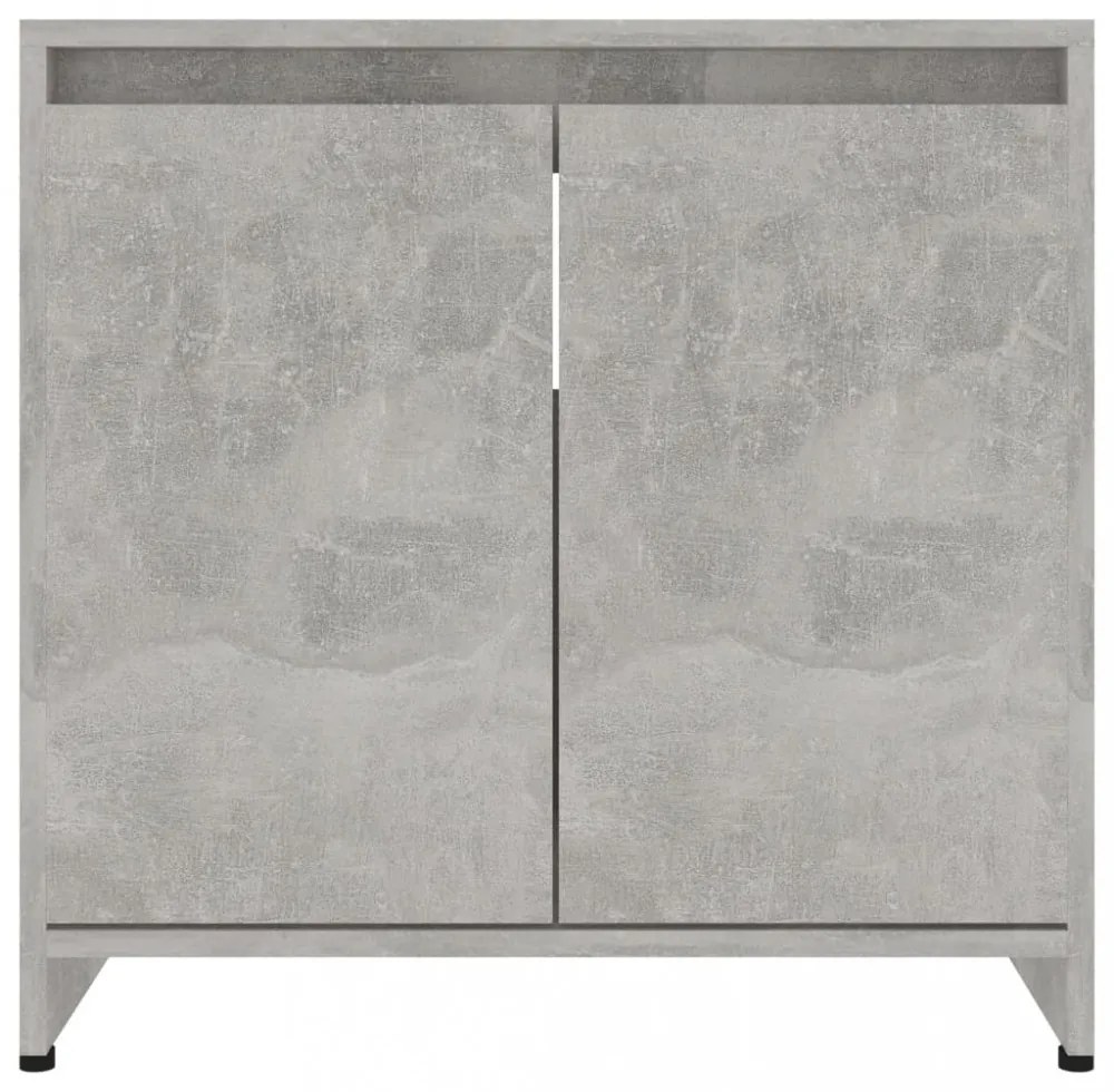 betonszürke szerelt fa fürdőszobaszekrény 60 x 33 x 61 cm