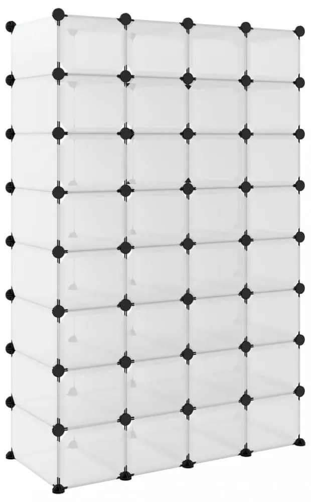 átlátszó polipropilén cipőtartó 93 x 36,5 x 140 cm