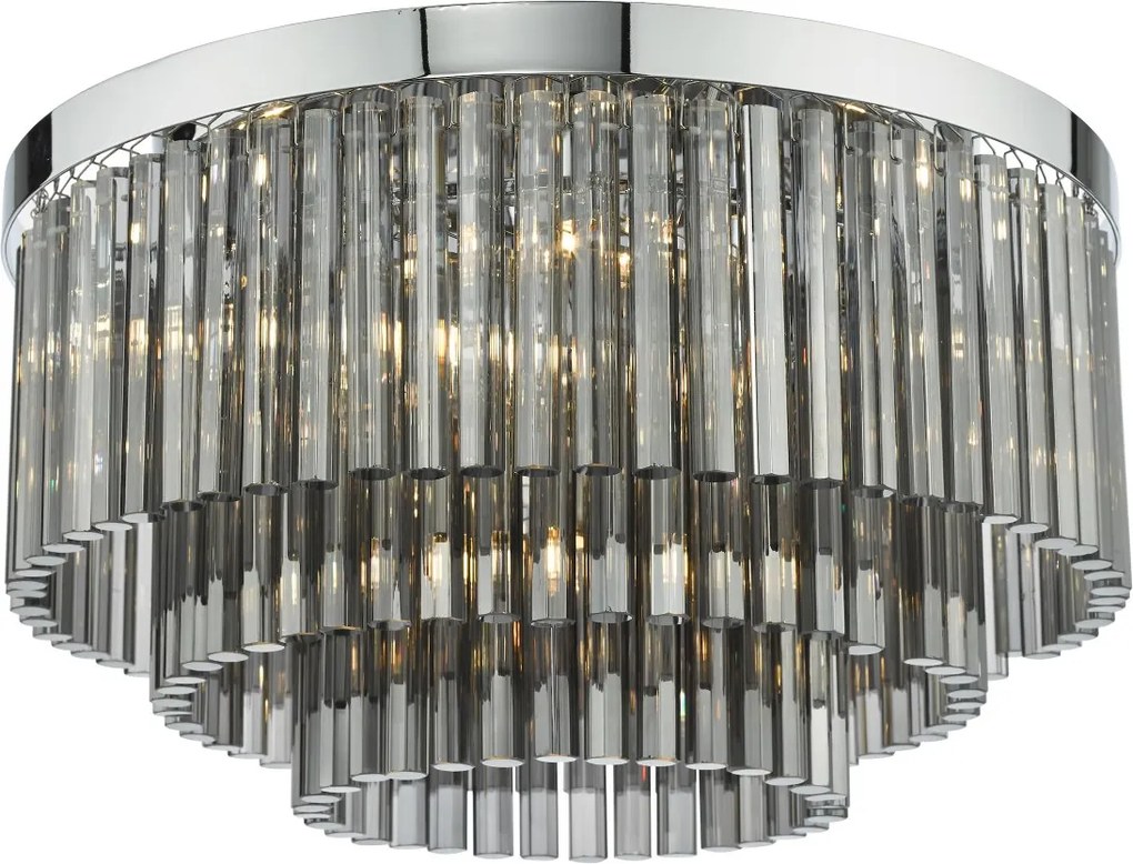 Dar Lighting glamour modern mennyezeti lámpa logan csiszolt króm darlog5410