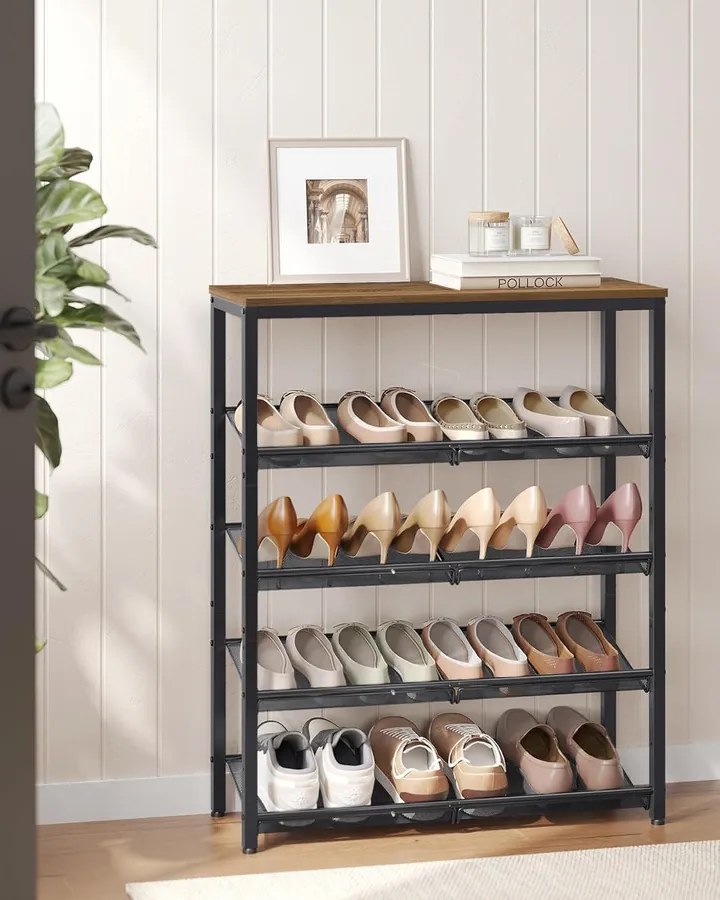 VASAGLE 5 szintes cipőtartó állvány 30×75×93 cm